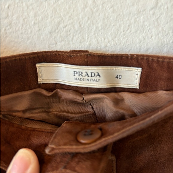 PRADA Suede brown pants - Picture 5 of 6